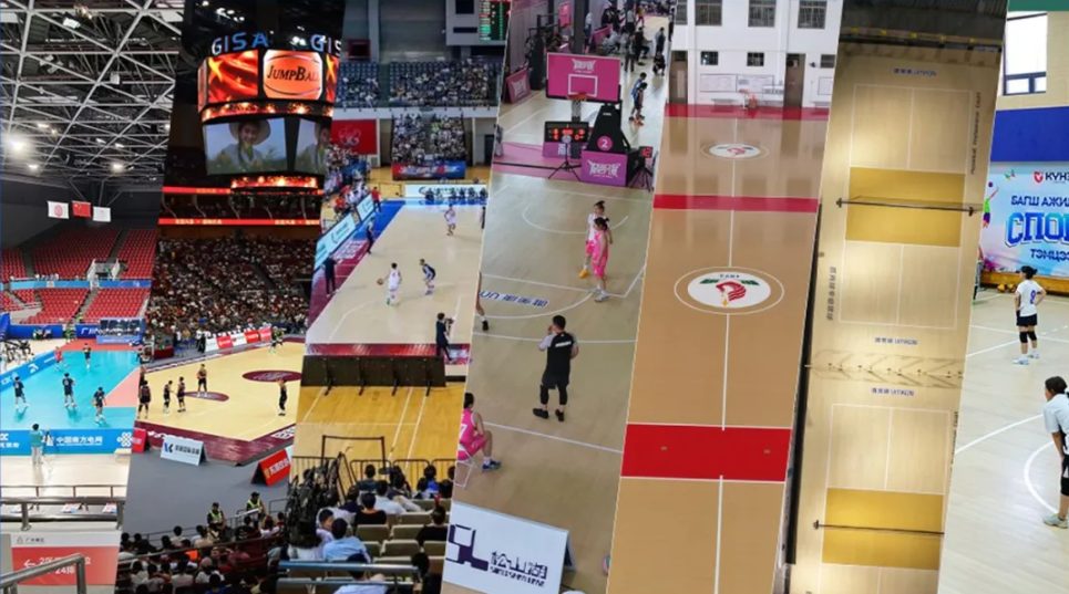 不同類型籃球場館運動地面實景合集